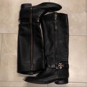 Tory Burch black riding boots